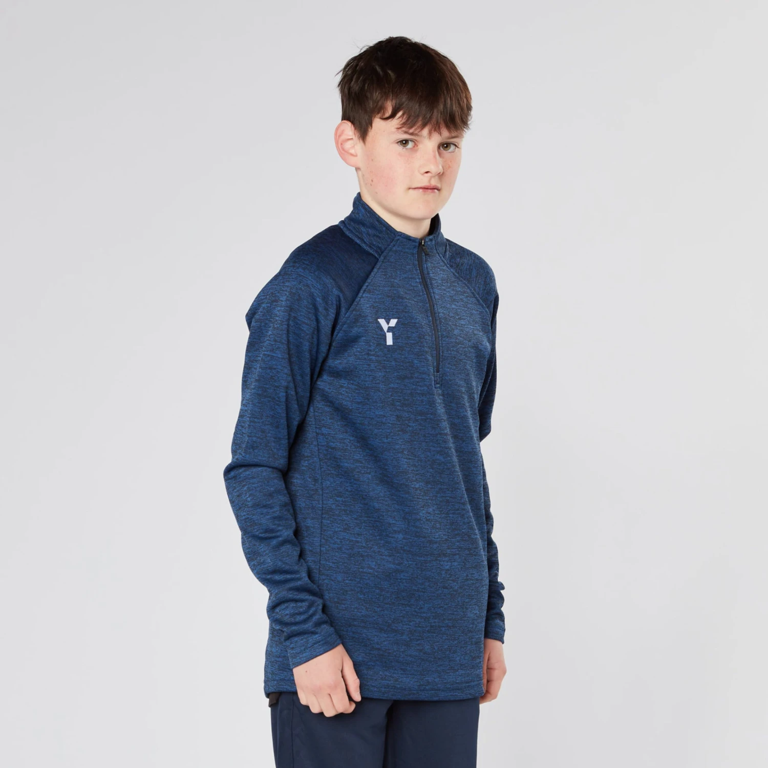 Ashford HC - Fugi Quarter Zip Unisex Navy Melange - Image 5