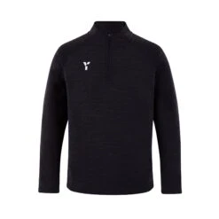 Fugi Quarter Zip Unisex Black Melange