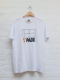 Court Print Padel Tee - White