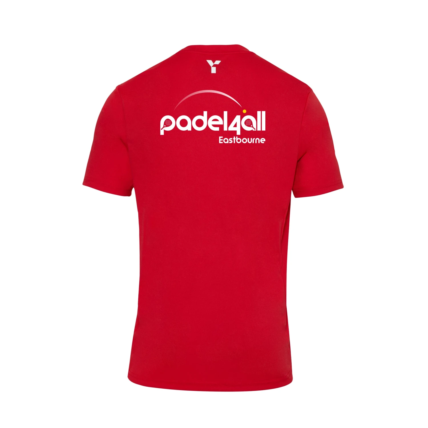 Padel4All Eastbourne - Junior Short Sleeve Training Top Unisex Red - Image 2